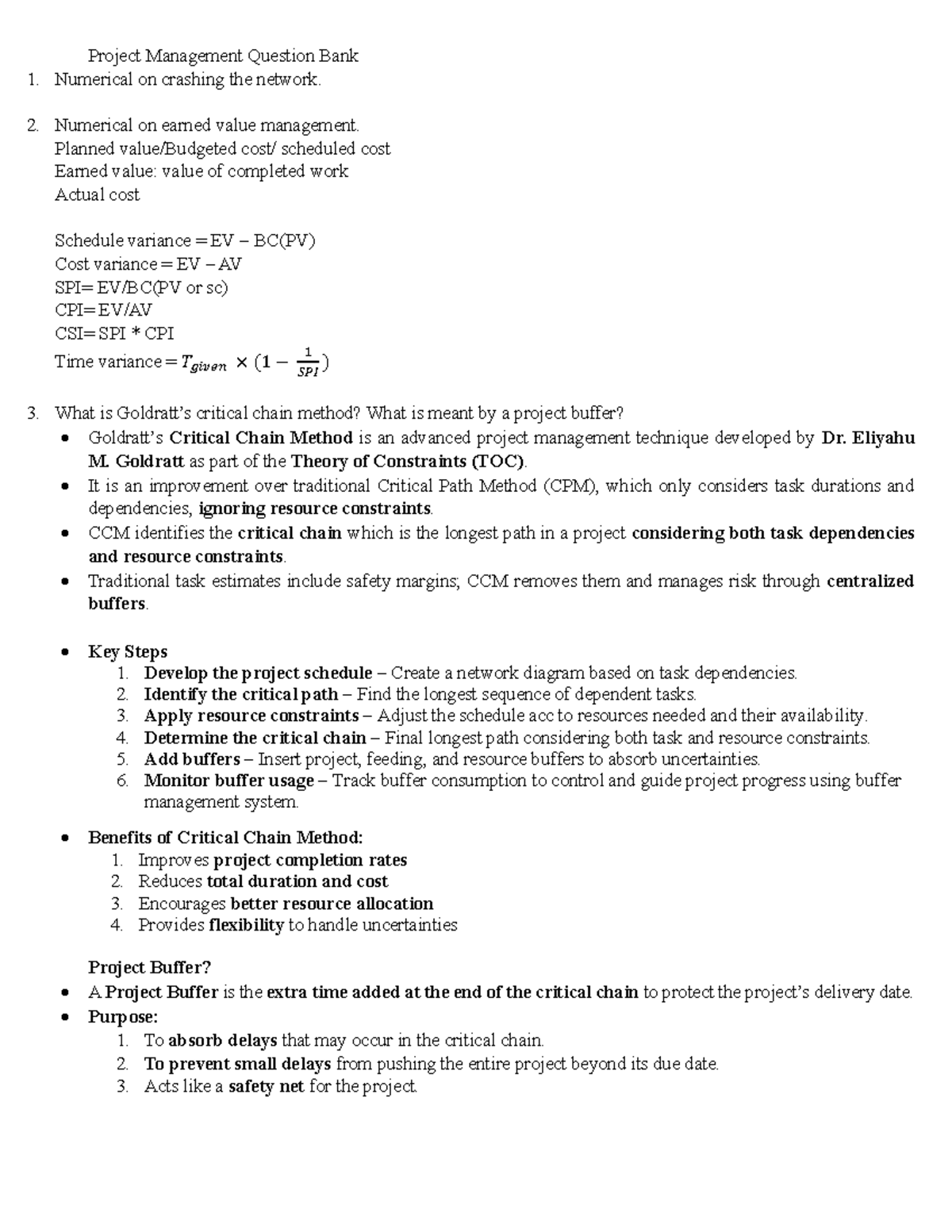 PM 101 - Answers to Commonly Asked PM Questions and Concepts - Studocu