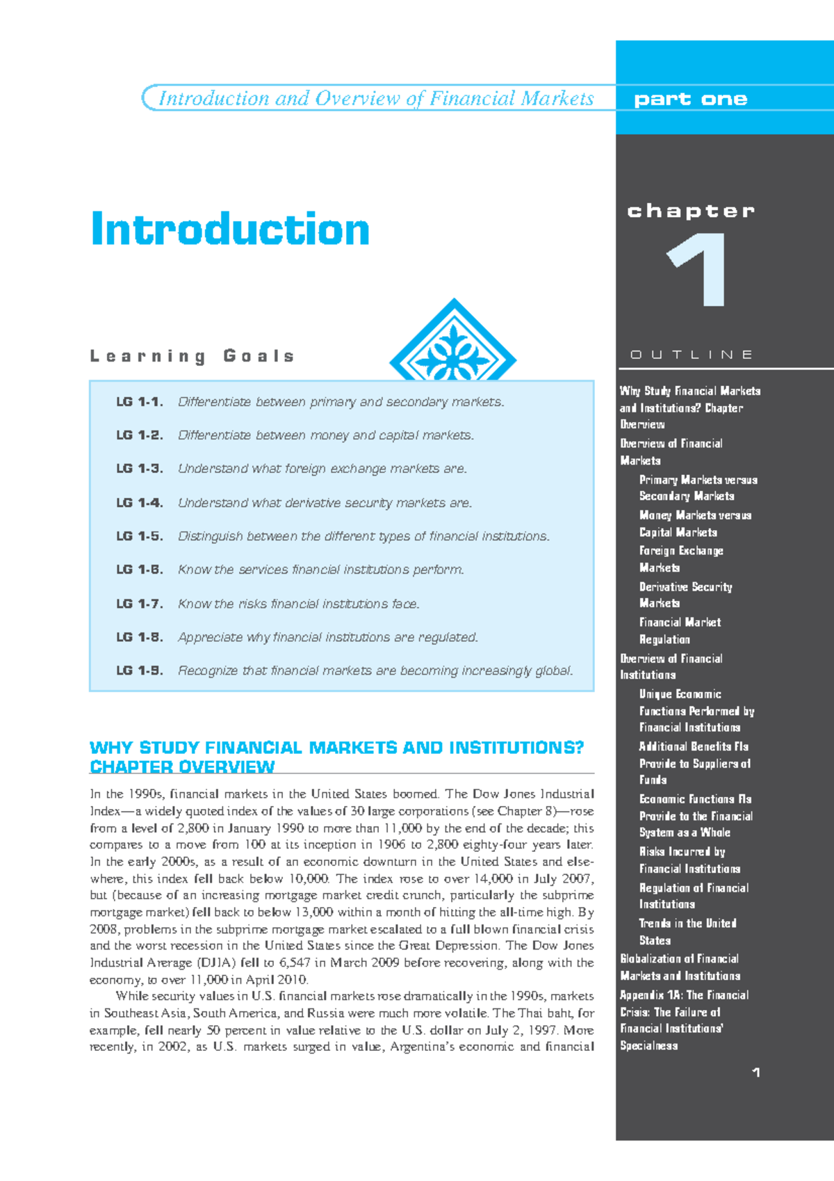 Chapter 1 - Overview of Financial Markets & Institutions Essentials ...