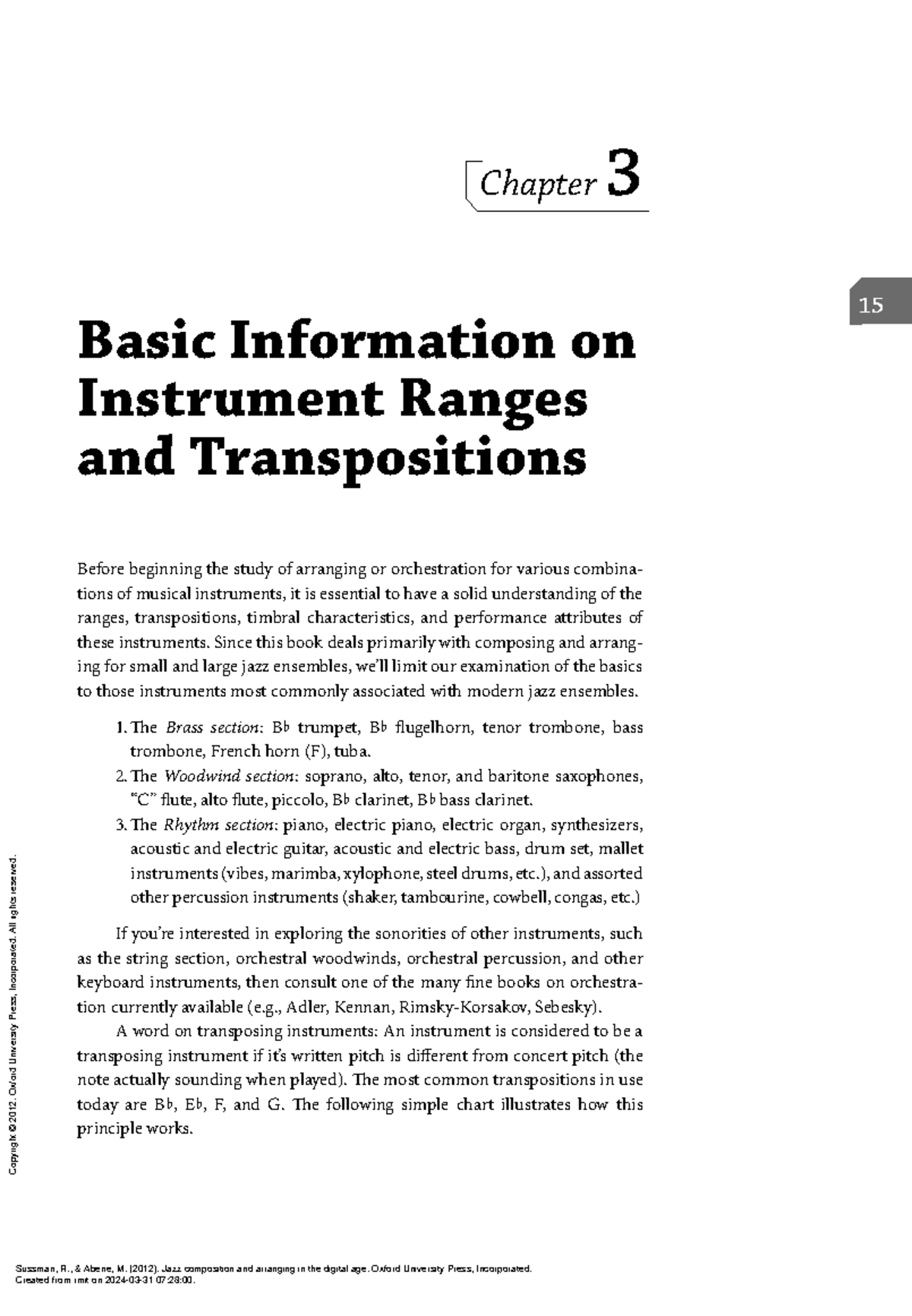 Jazz Composition and Arranging in the Digital Age: Sussman