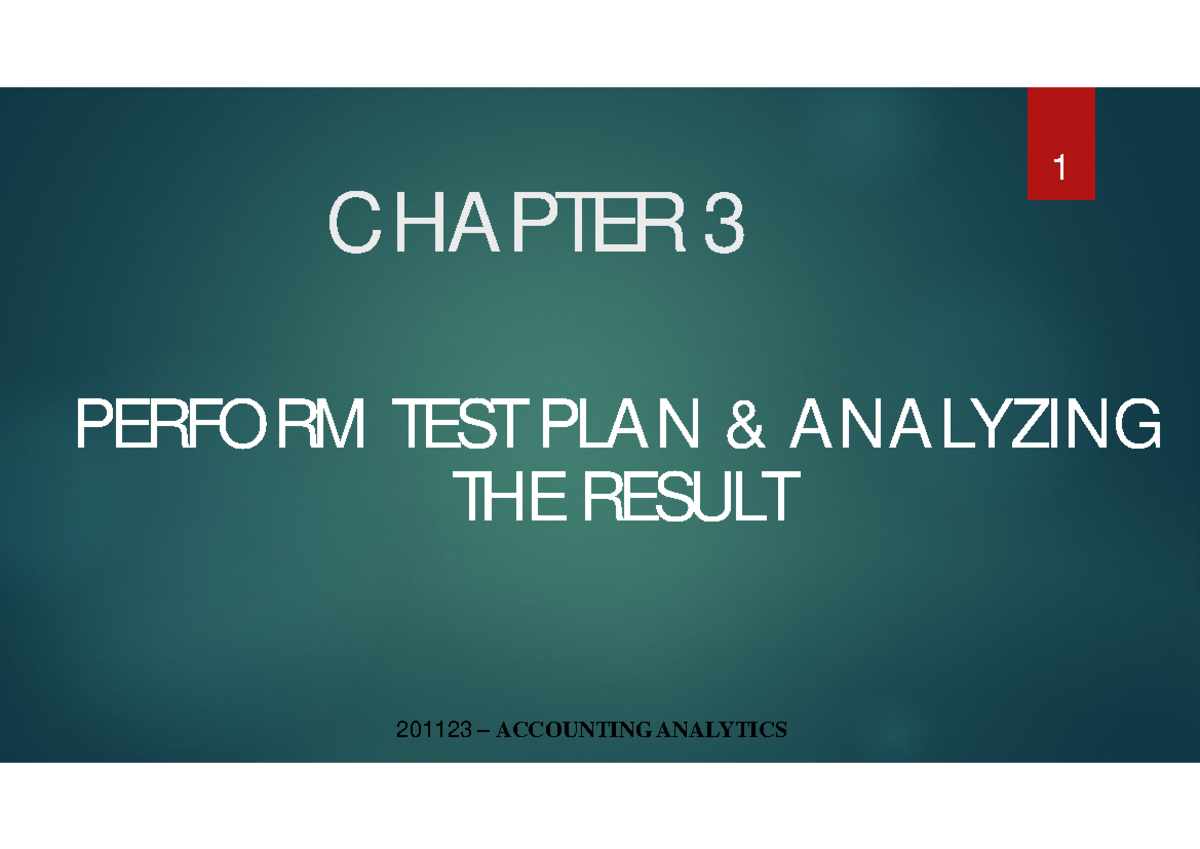 Chapter 3 - Perform Test Plan and Analyzing the Result - PERFORM TEST ...