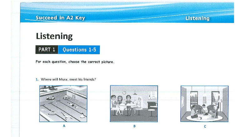 A2 Key Listening Test 6: Questions & Answers Guide - Studocu