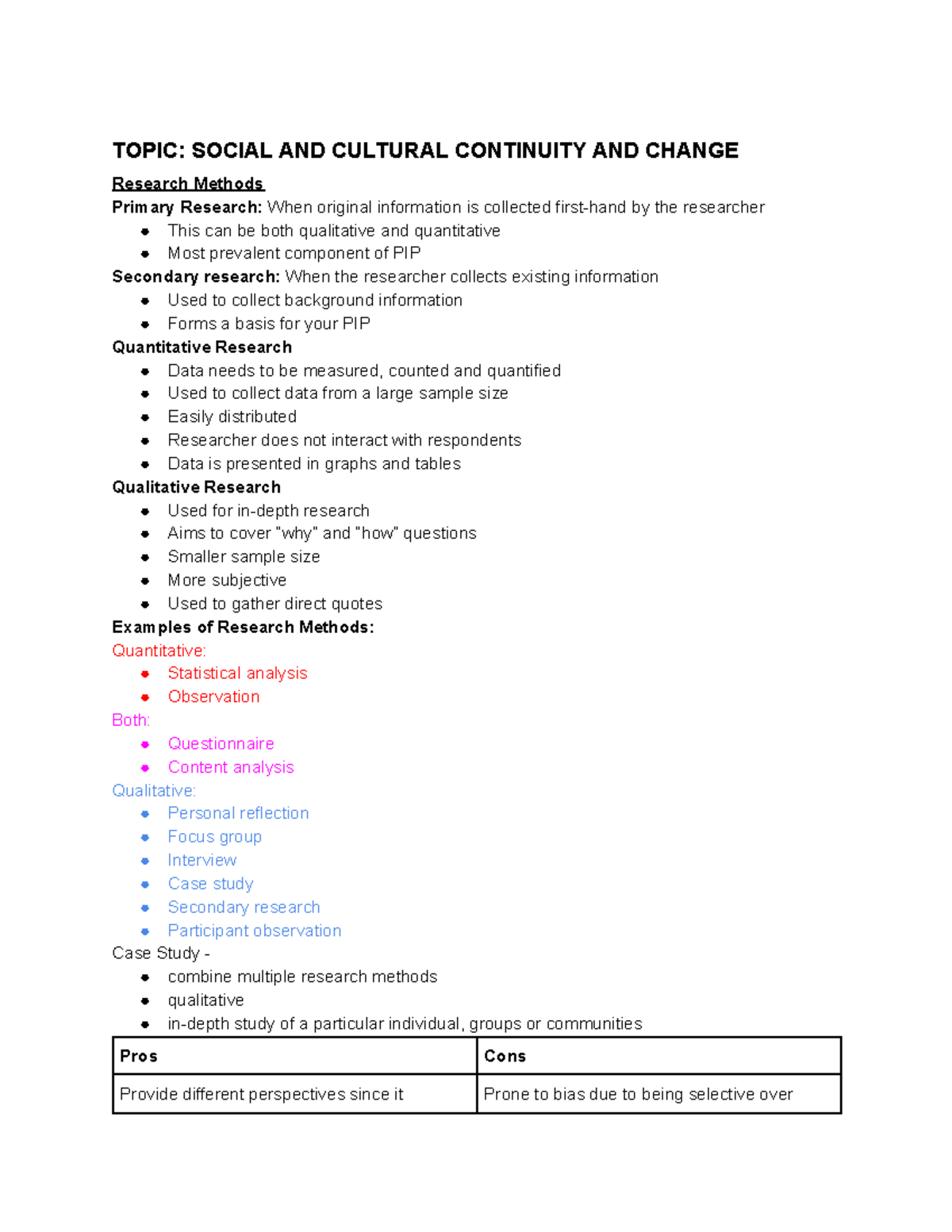 Society & Culture HSC Notes (PIP + Social and Cultural Continuity and ...