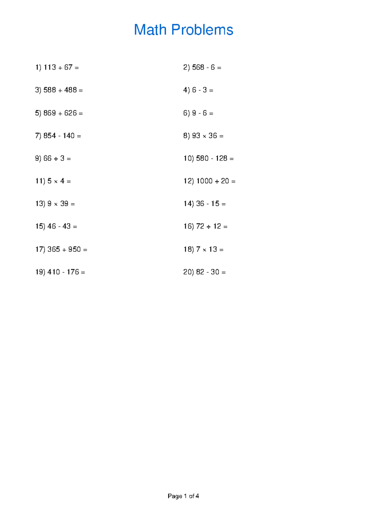 Math Problems and Solutions for Ga1c69mhr8 - Studocu
