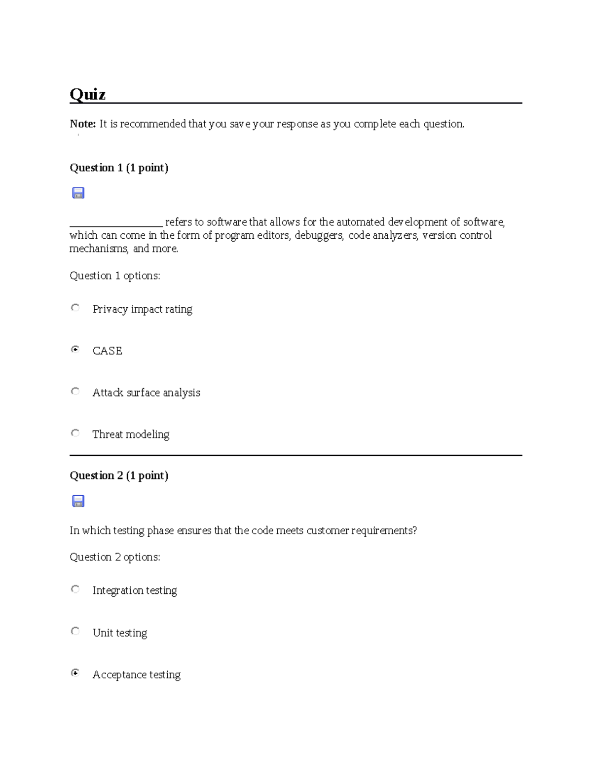 425 Final Exam Quiz: Key Concepts in Software Development and Security -  Studocu