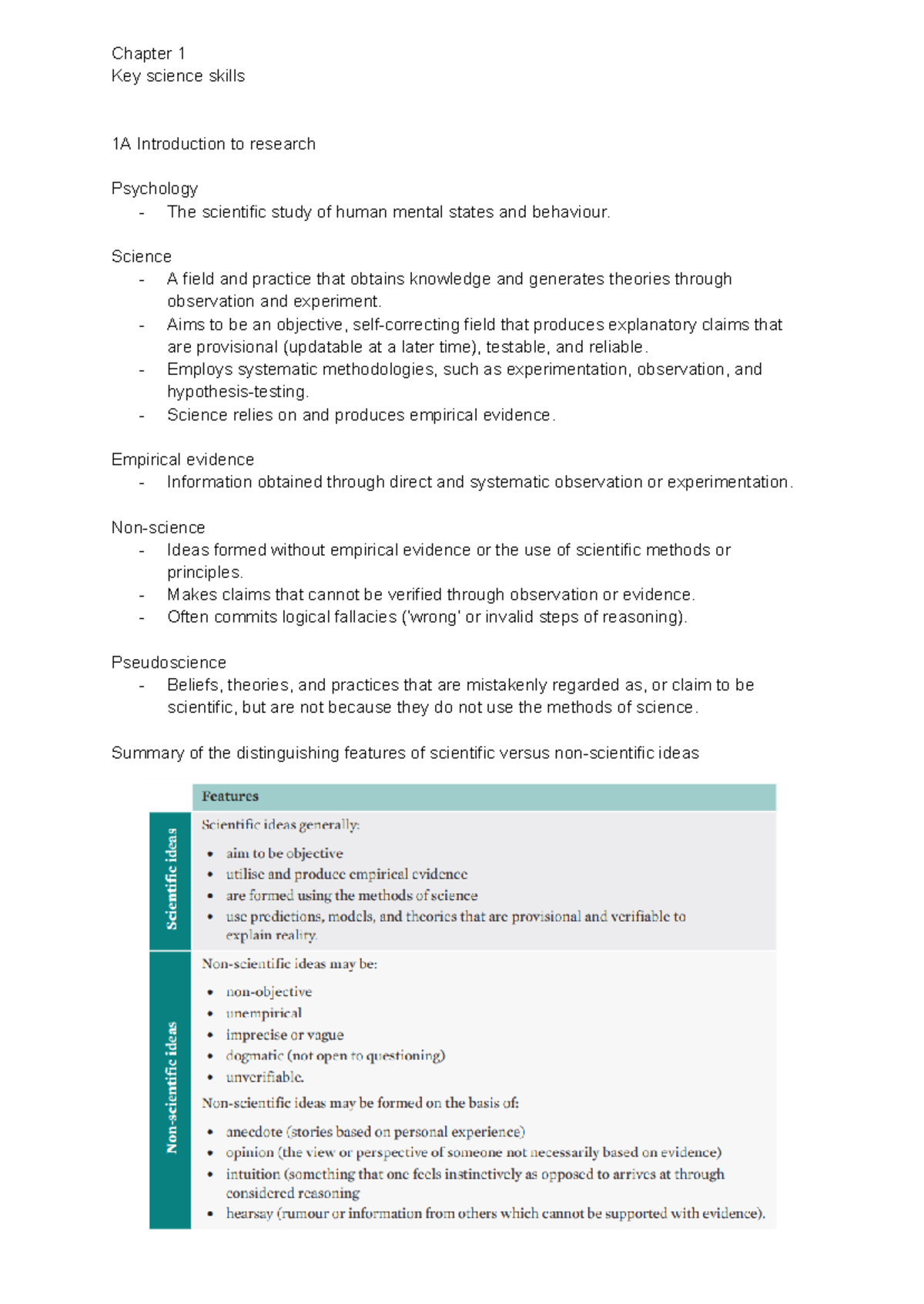 Psychology 101: Chapter 1 Summary & Key Concepts of Research Methods ...