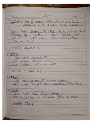 DBMS File - Database management Practical File - Practical File of ...