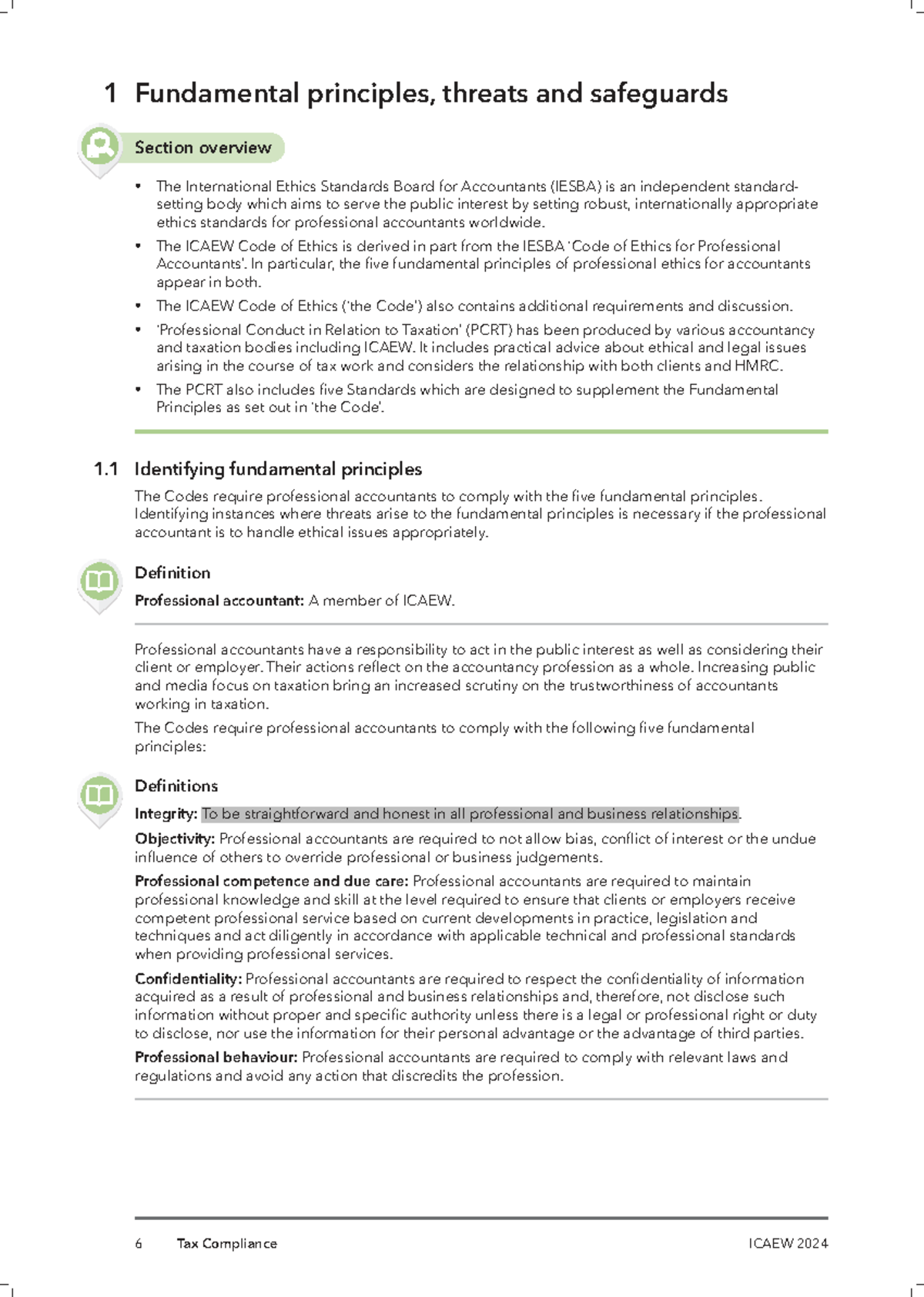 Ethics in Tax Compliance: Fundamental Principles and Safeguards (ICAEW ...