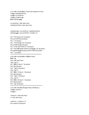 Main - D 278: Scripting and Programming Foundations home > 3.17: LAB ...