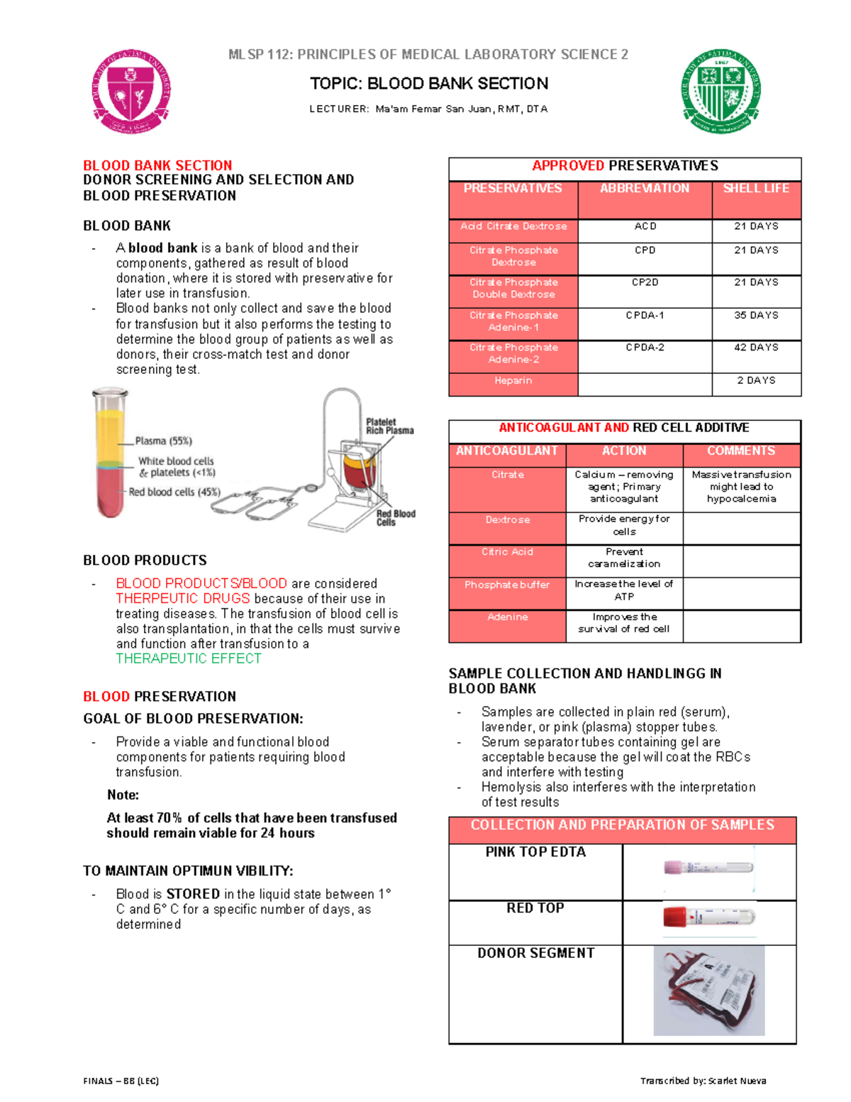 Blood Donor Screening Test