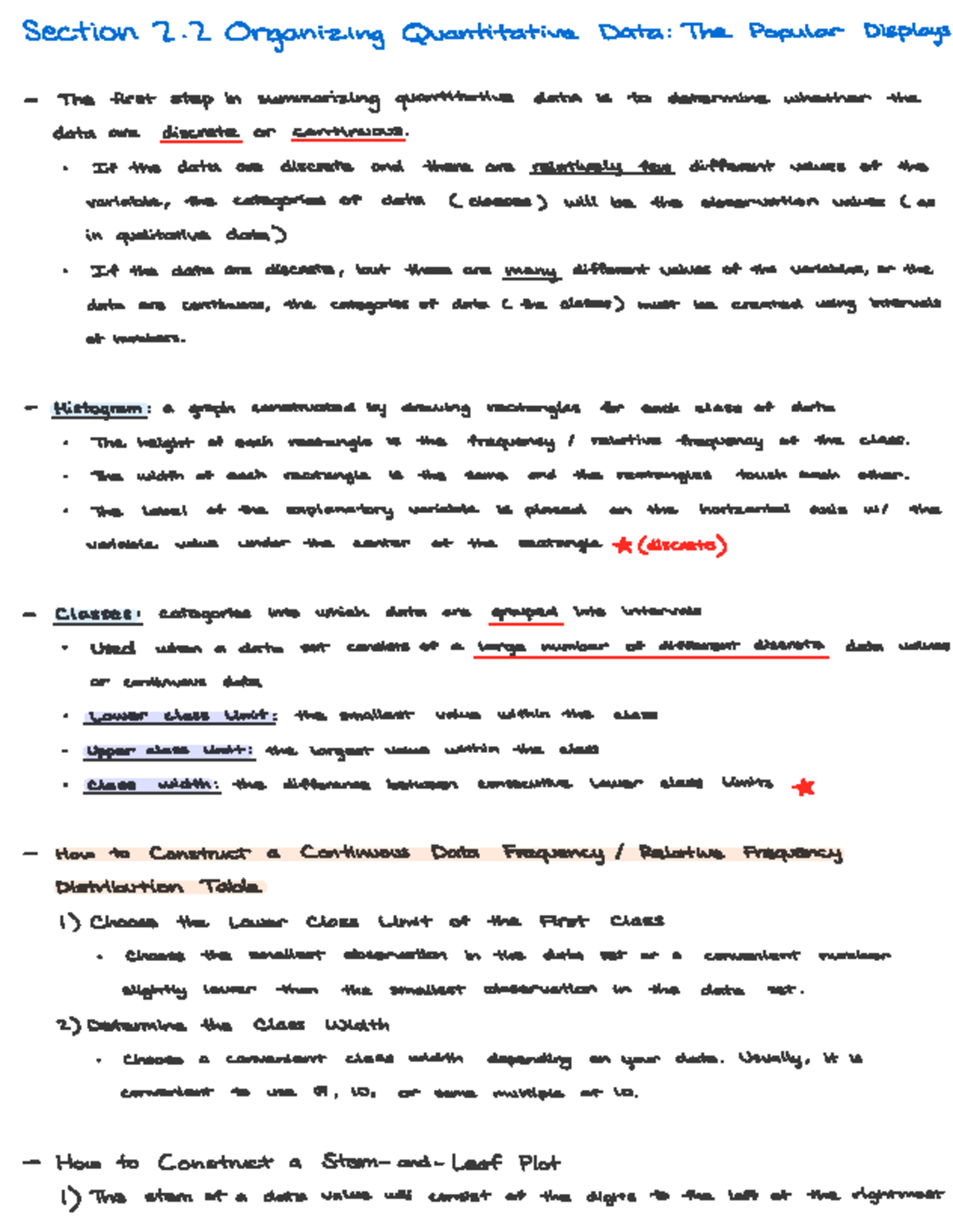 Chapter 2.2: Organizing Quantitative Data & Popular Displays Overview ...
