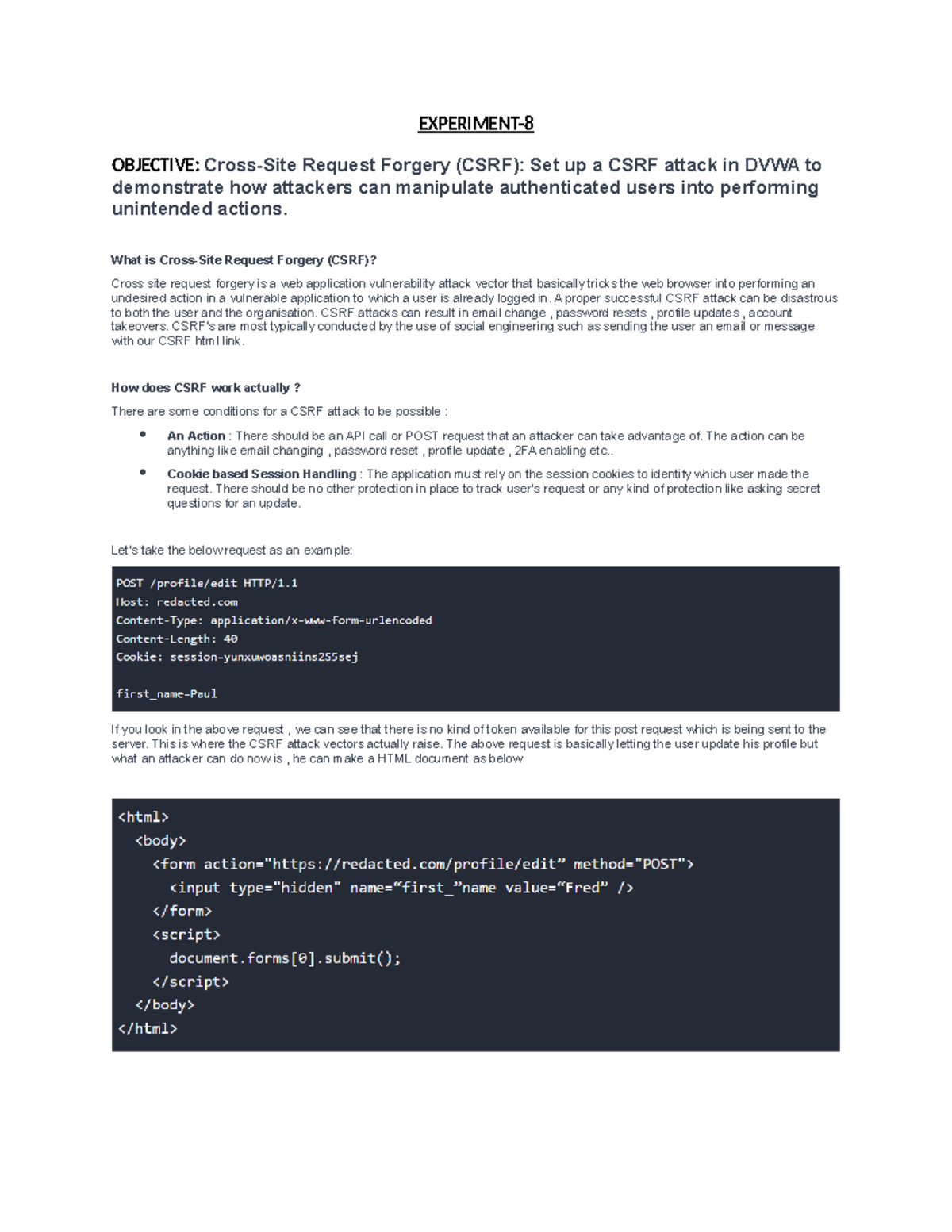 CSRF Attack Demonstration in DVWA: Understanding Request Forgery (CSRF ...
