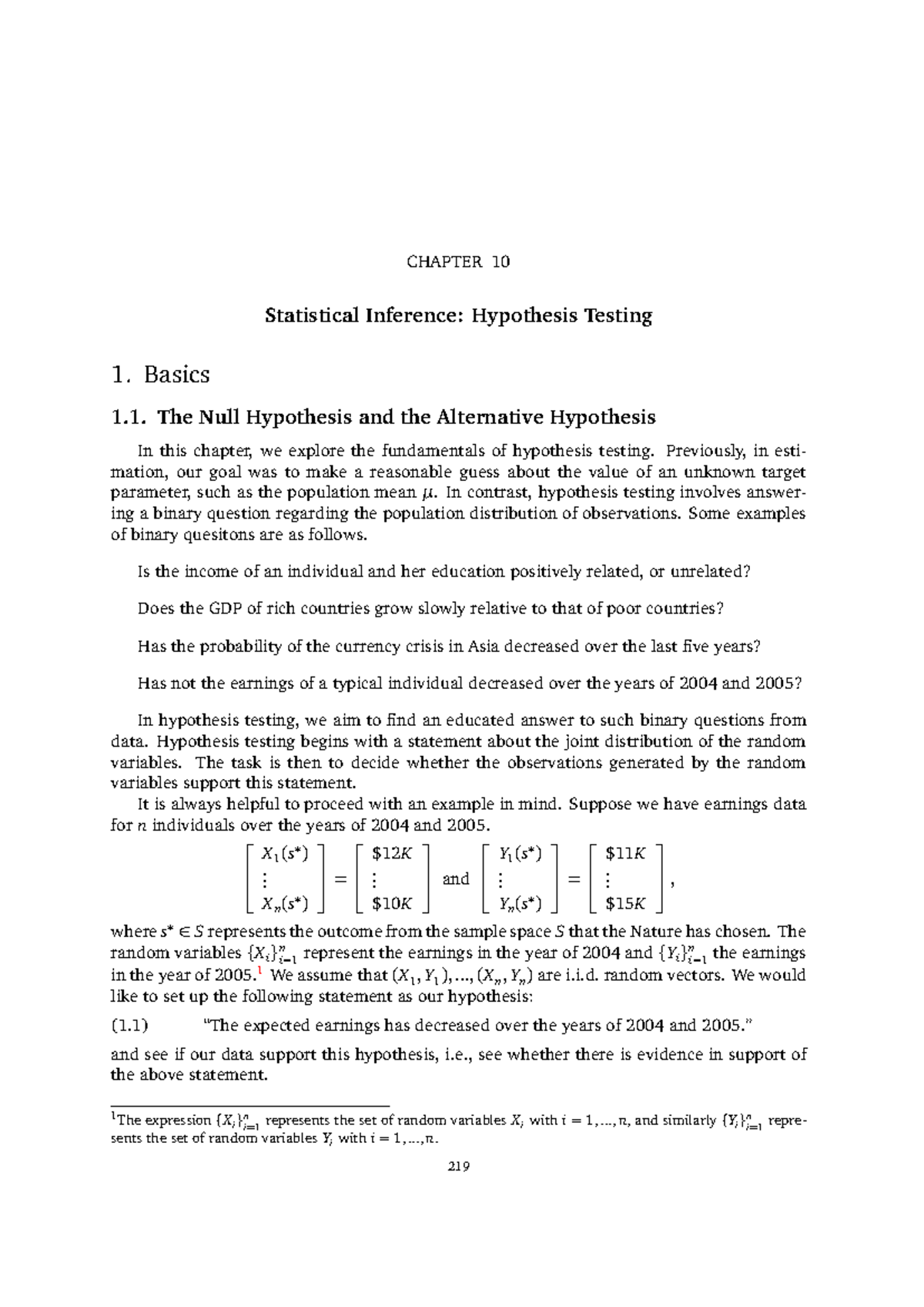 Chapter 10 - Statistical Inference: Hypothesis Testing Basics - Studocu