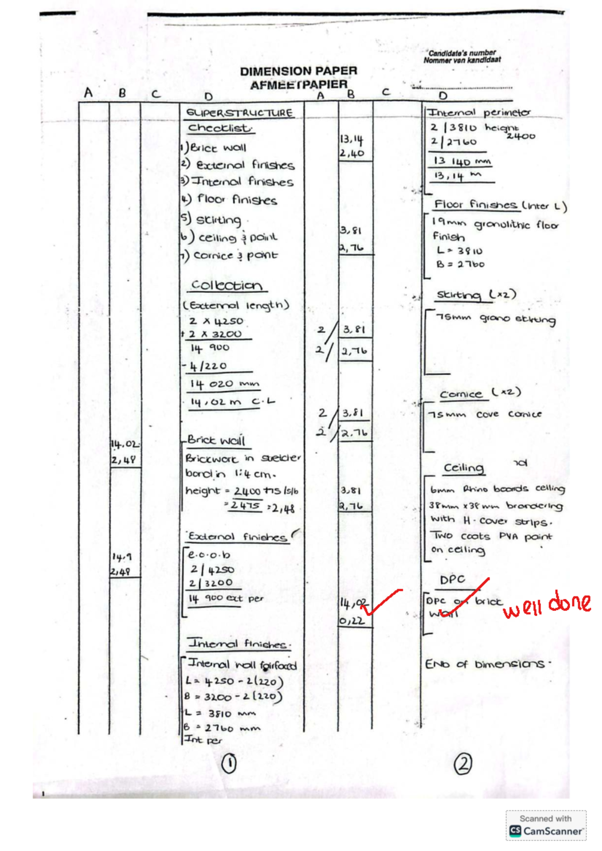 DIMENSION PAPER A B C D: Internal Perimeter Checklist - Studocu