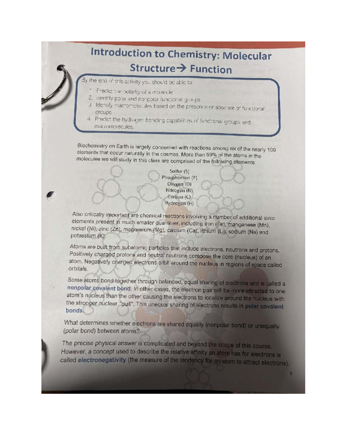 Chemistry Manual - Introduction to Chemistry: Molecular Structure ...