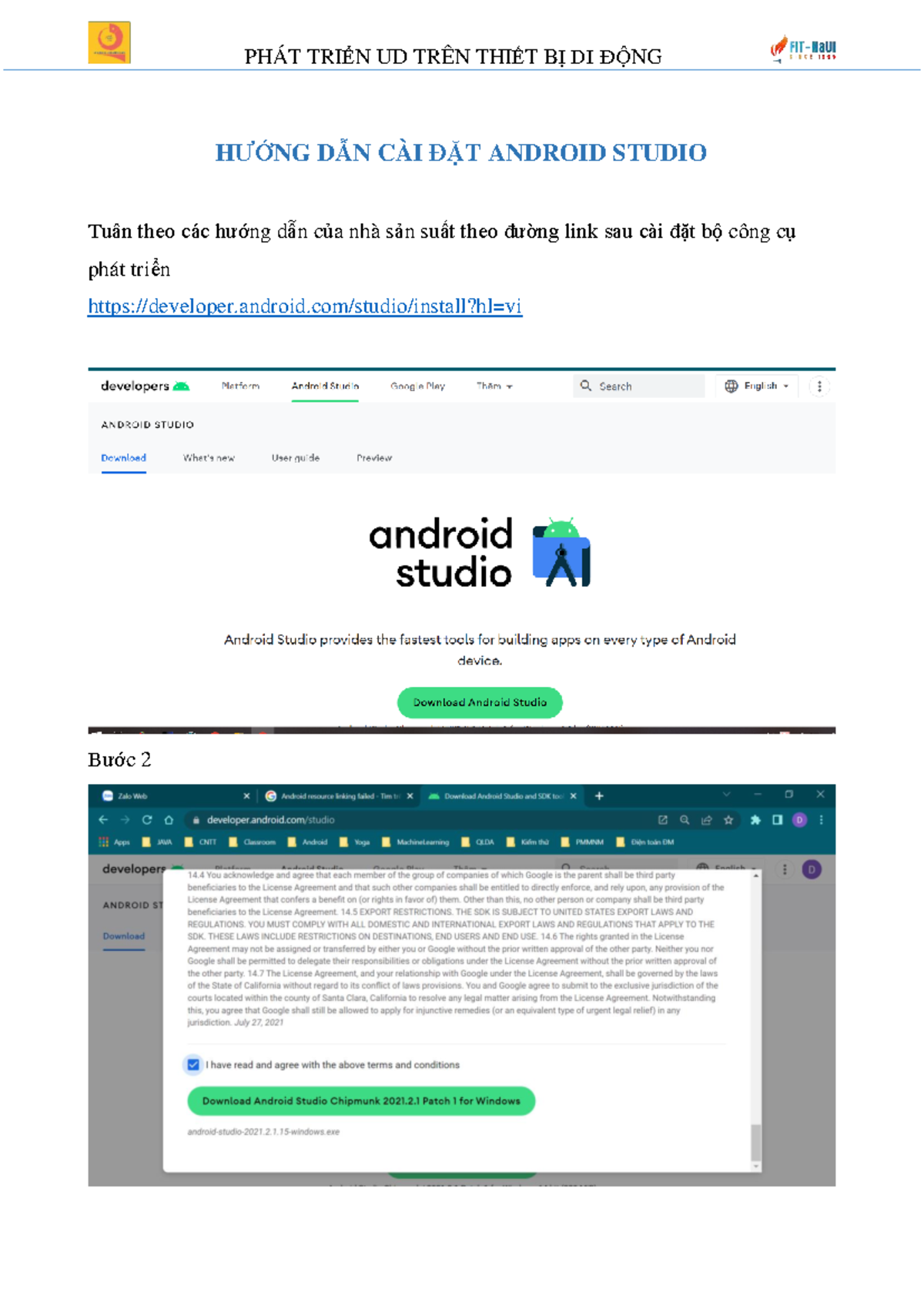 Hướng Dẫn Cài Đặt Android Studio - Bài 1 - Studocu