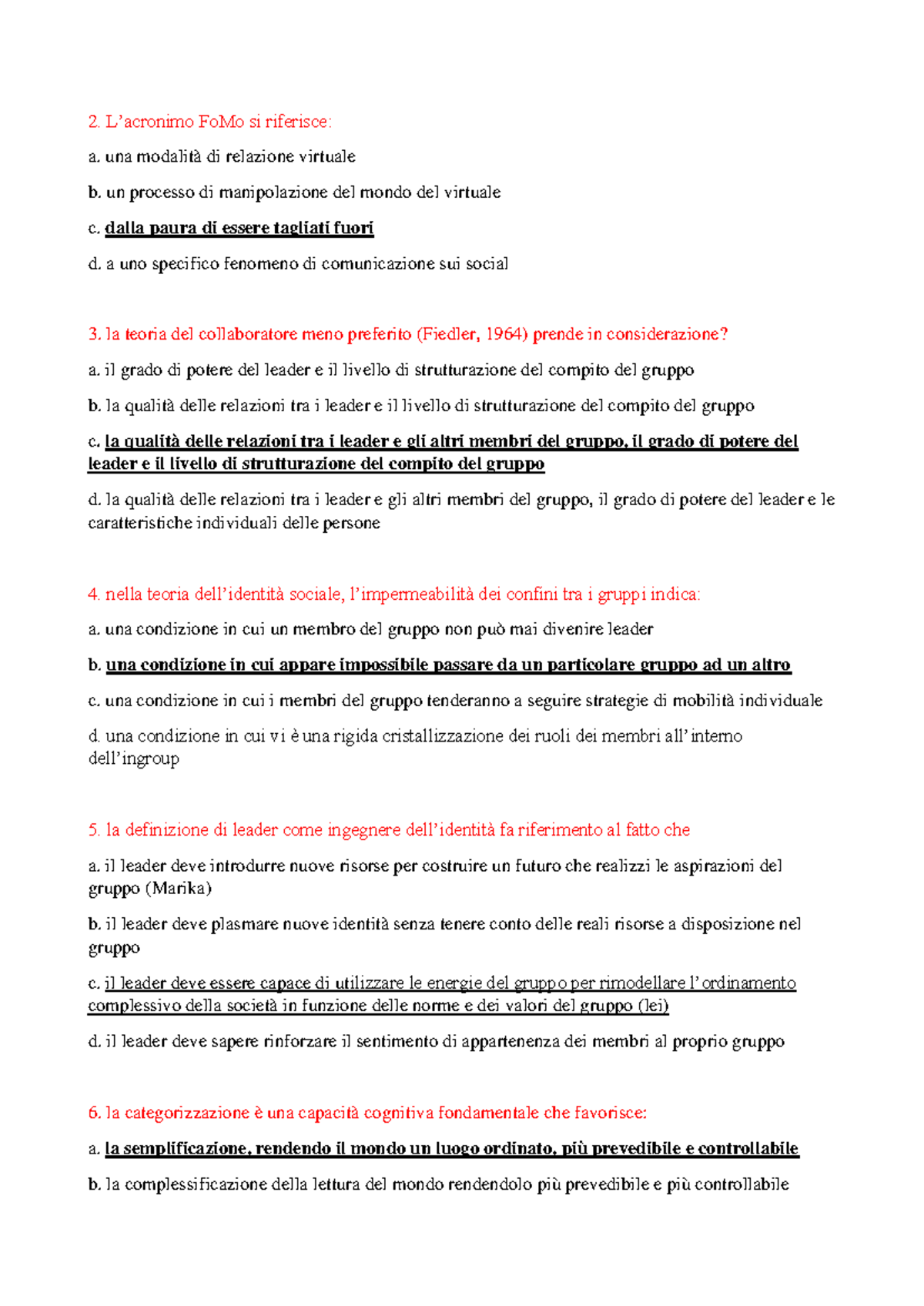 Correzioni delle Domande di Sociale II per L - Document Preview