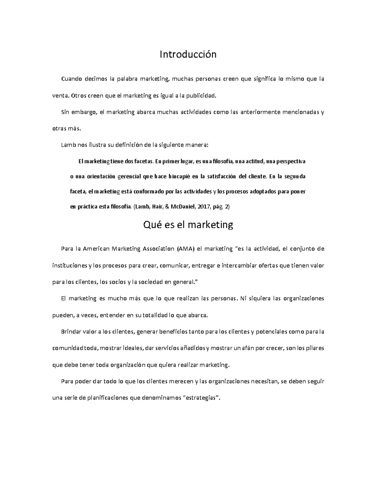 Introducción al Marketing - Clase 1 - Conceptos Fundamentales - Studocu