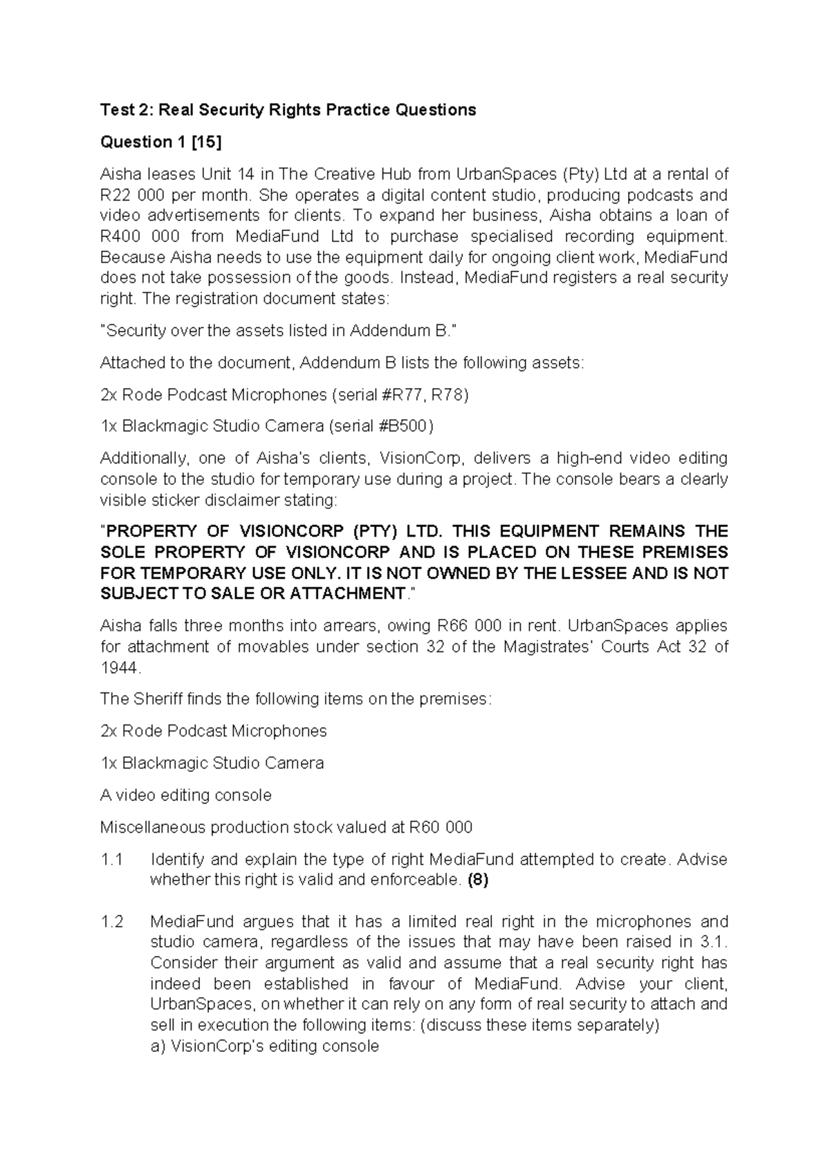Test 2: Real Security Rights Practice Questions Analysis and Advice ...