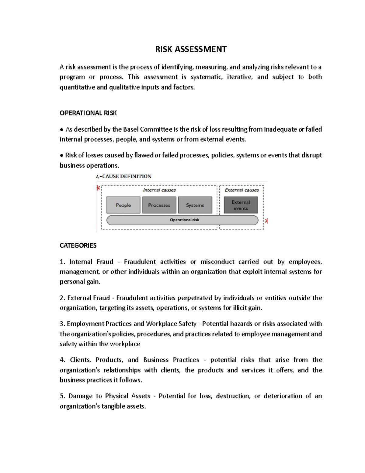 Lec 03: Risk Assessment & 7 Es in Operational Audits - Studocu