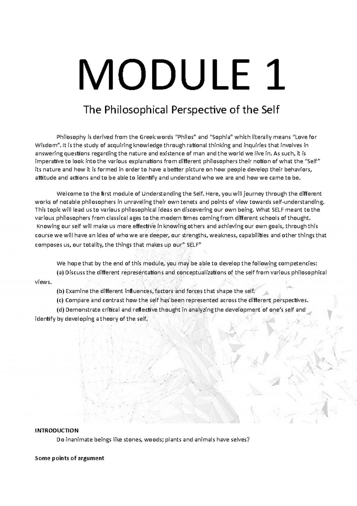 Prelims (Lesson 1: Understanding the Self and Self-Awareness) - Studocu
