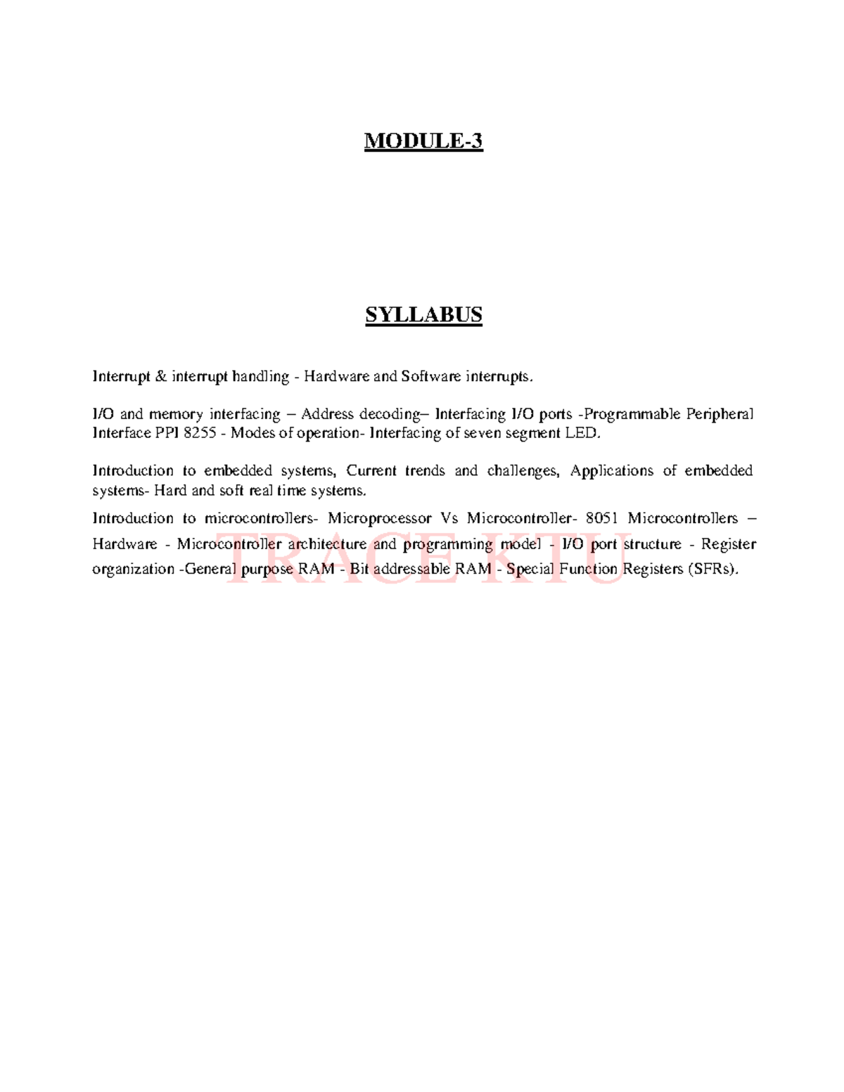 M3 single note - mpmc - MODULE- 3 SYLLABUS Interrupt & interrupt ...