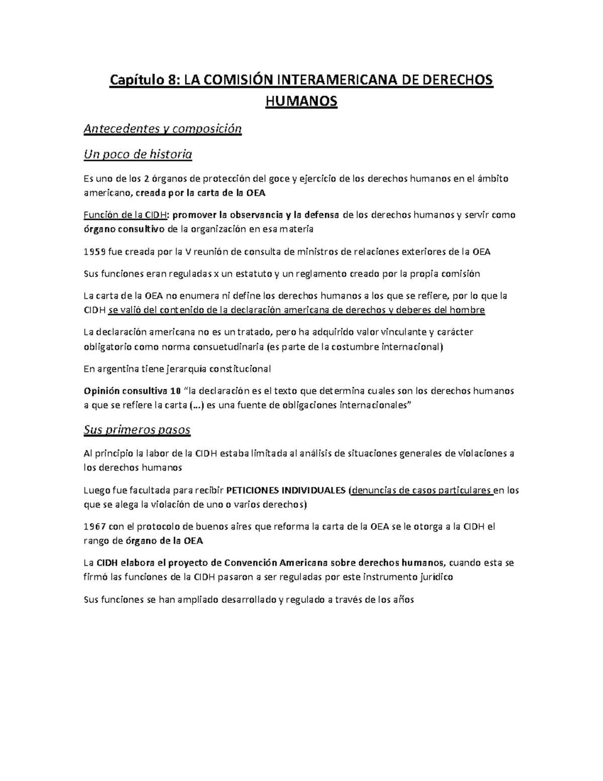 Resumen de la Comisión Interamericana de Derechos Humanos - Derechos ...