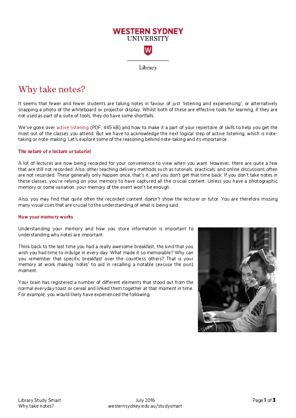 Why take notes important - Why take notes? It seems that fewer and ...