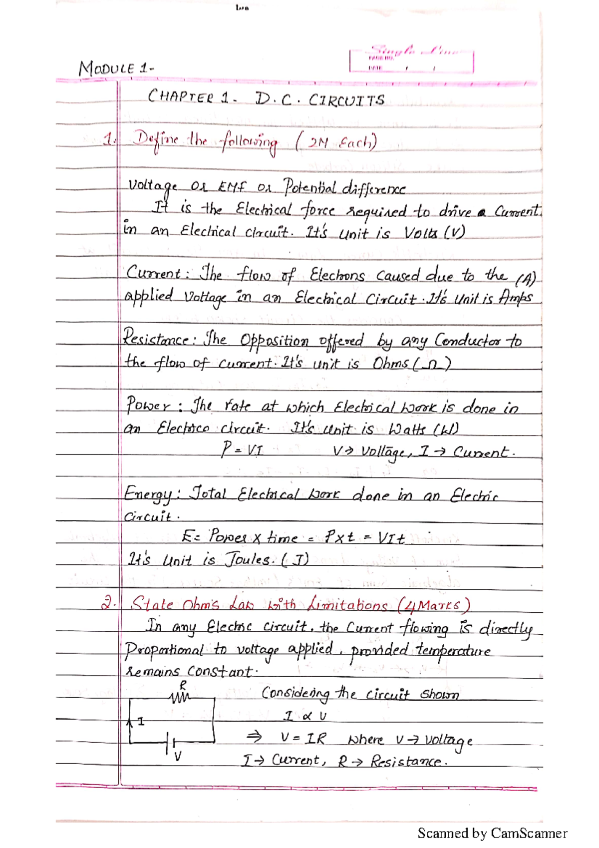 Module 1 - easy notes key answers - we FAGENO. MODULE CHAPTER 1 D ...