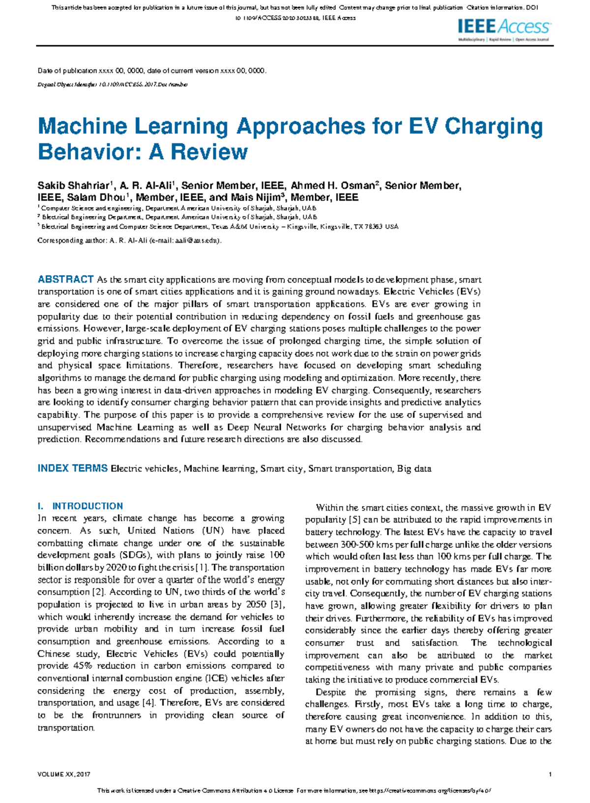Machine Learning Techniques for Analyzing EV Charging Behavior (CSE ...