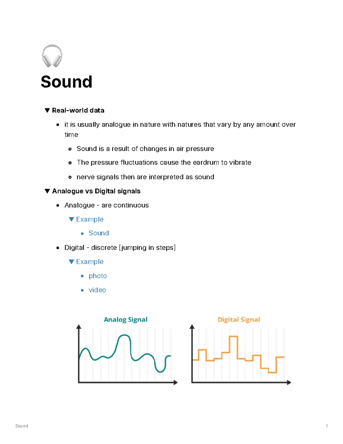 Sound Concepts and Analogue-Digital Conversion (EDFE73) - Studocu