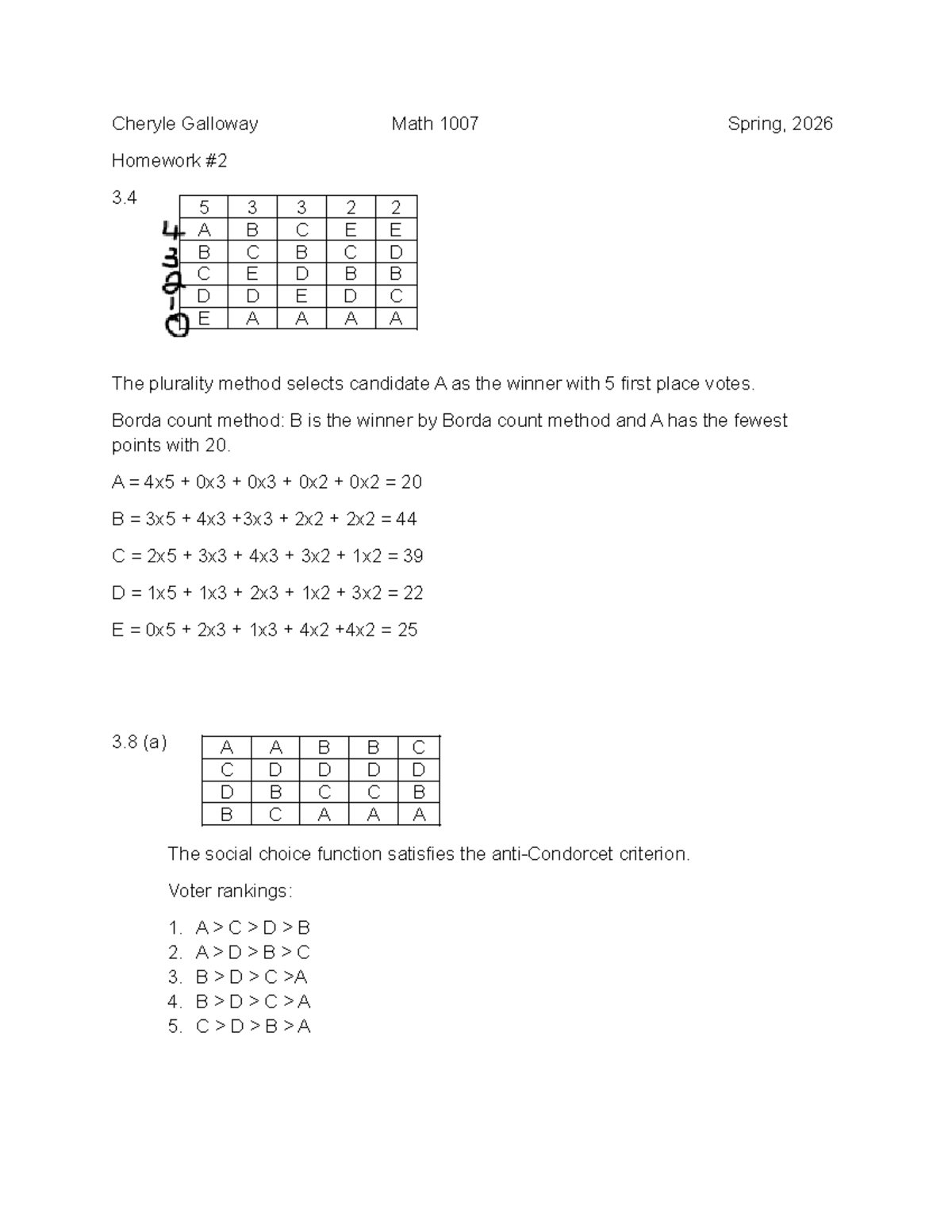 Math 1007 Spring 2026 Homework 2: Math and Politics Analysis - Studocu