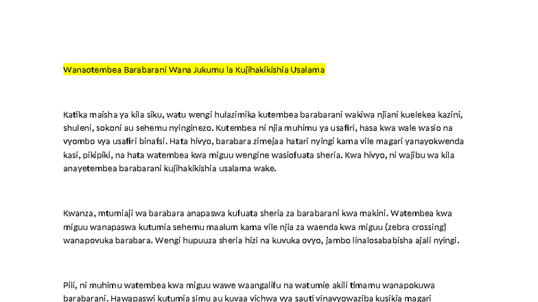usalama-barabarani-jukumu-la-wanaotembea-katika-maisha-ya-kila-siku