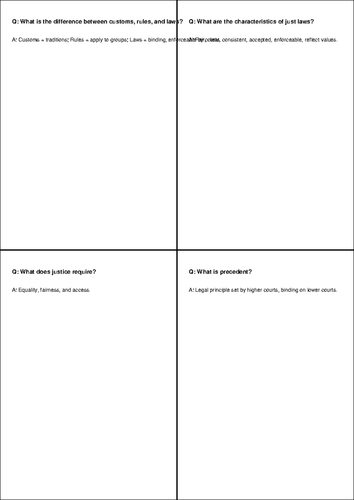 Year 11 Legal Studies Flashcards: Key Concepts & Cases - Studocu