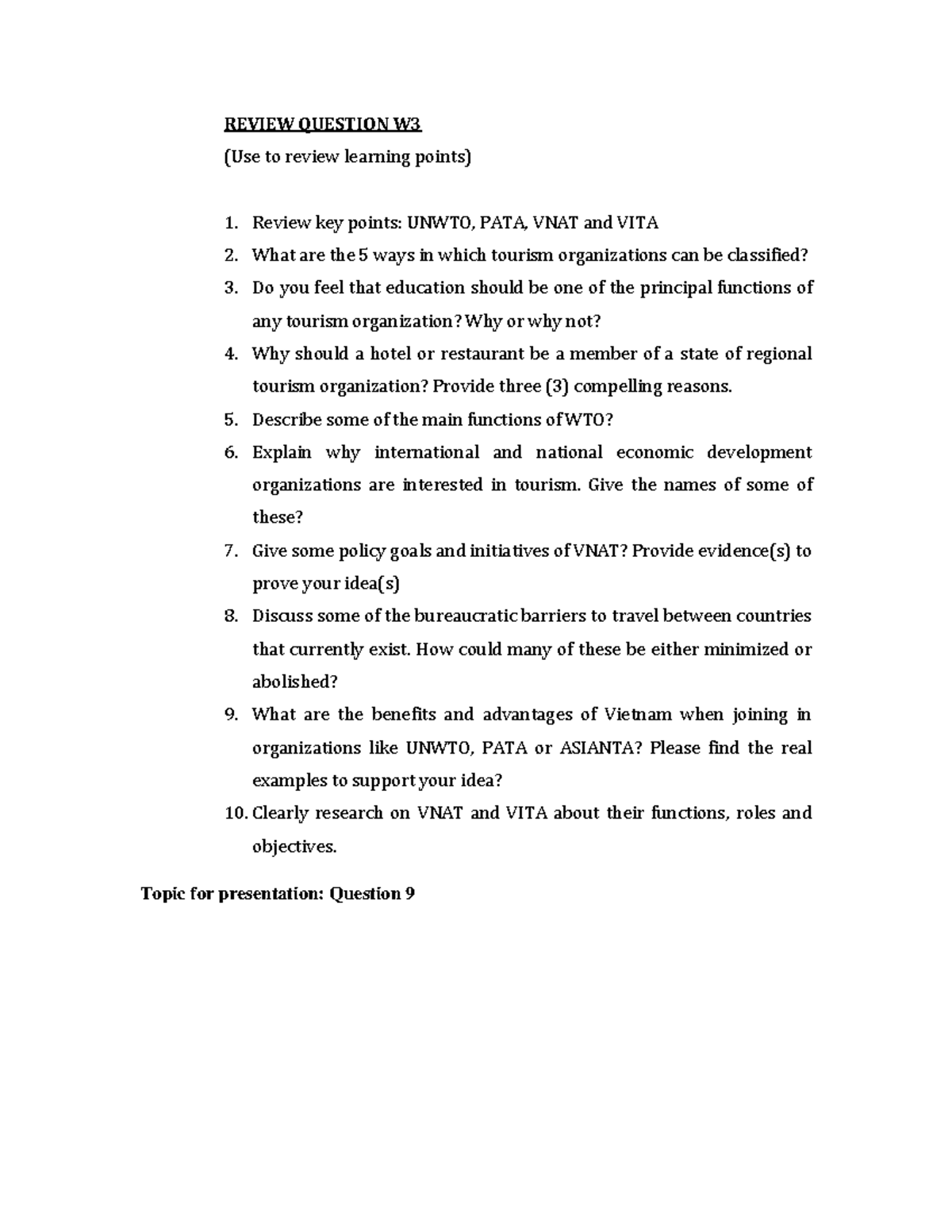 Review question 3 - ffffffffffffffffffffffff - REVIEW QUESTION W (Use ...