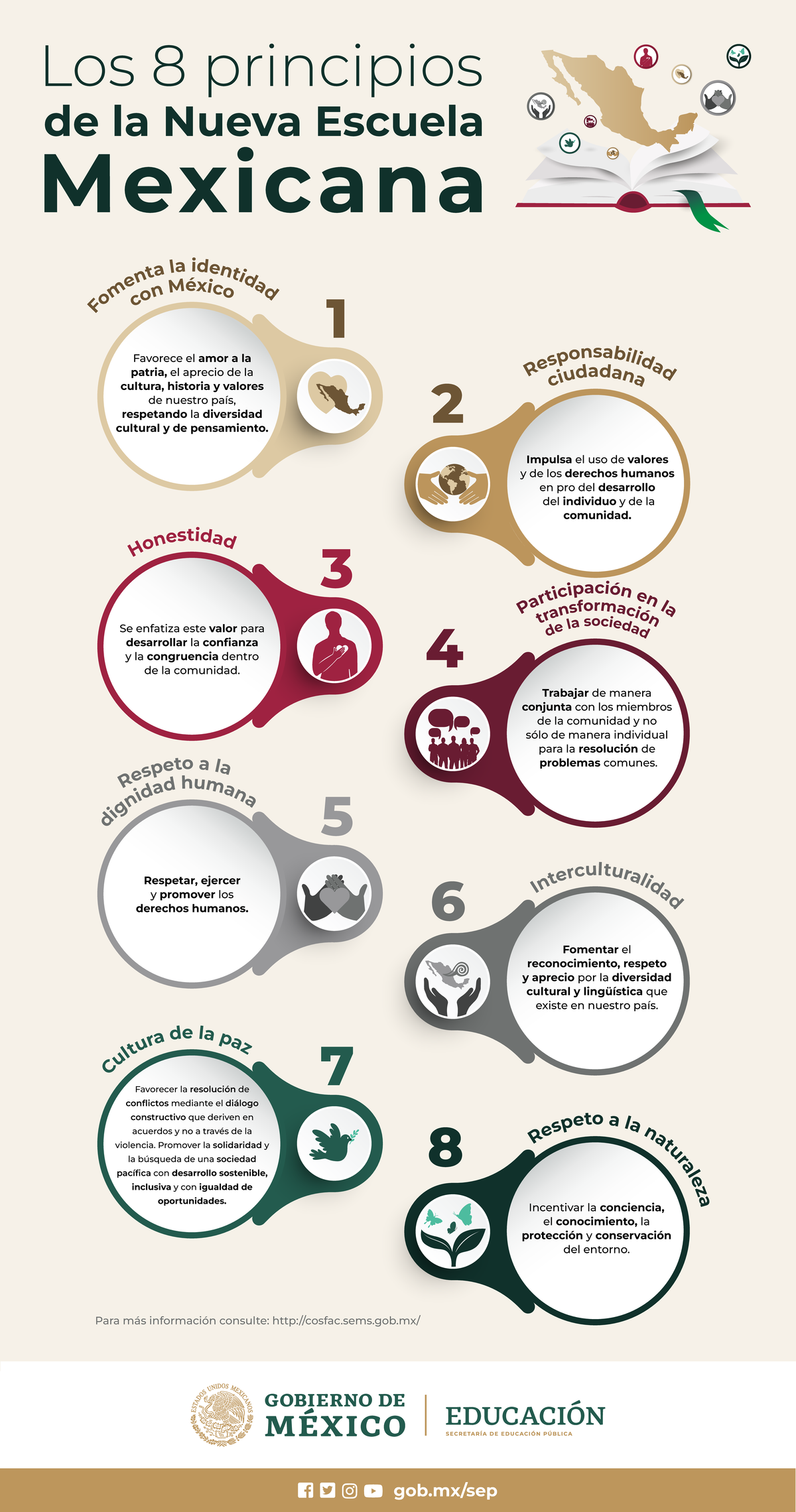 Principios de la Nueva Escuela Mexicana (NEM) - Infografía - Studocu
