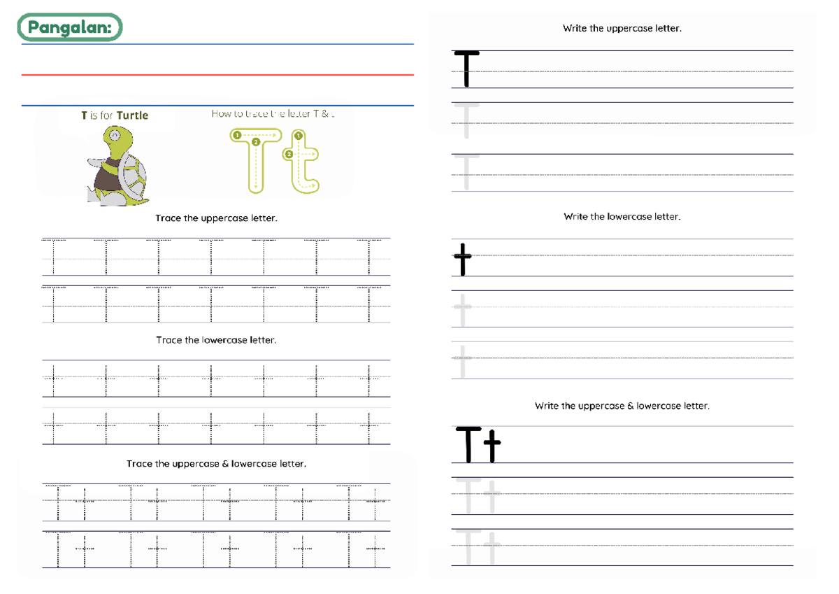 13 and Uppercase-Lowercase Letter Tracing Tt Activities - Studocu