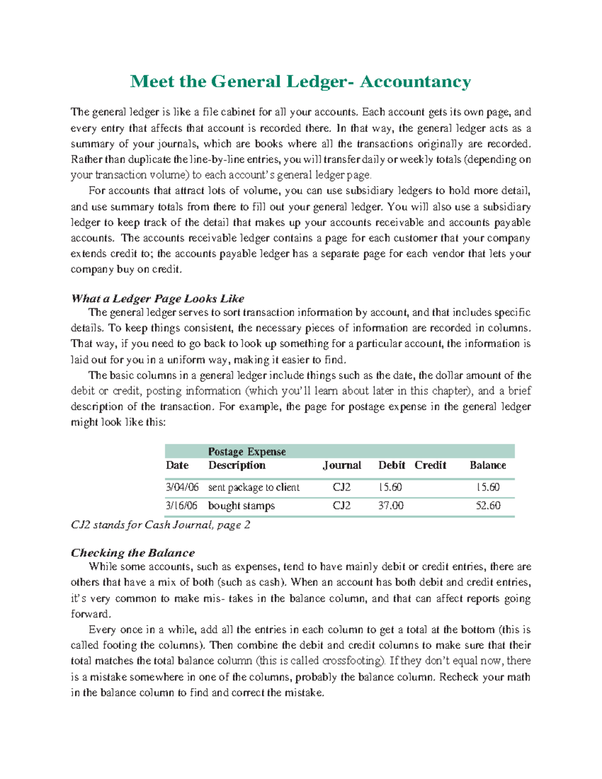 General Ledger Overview: Key Concepts in Accountancy - Studocu