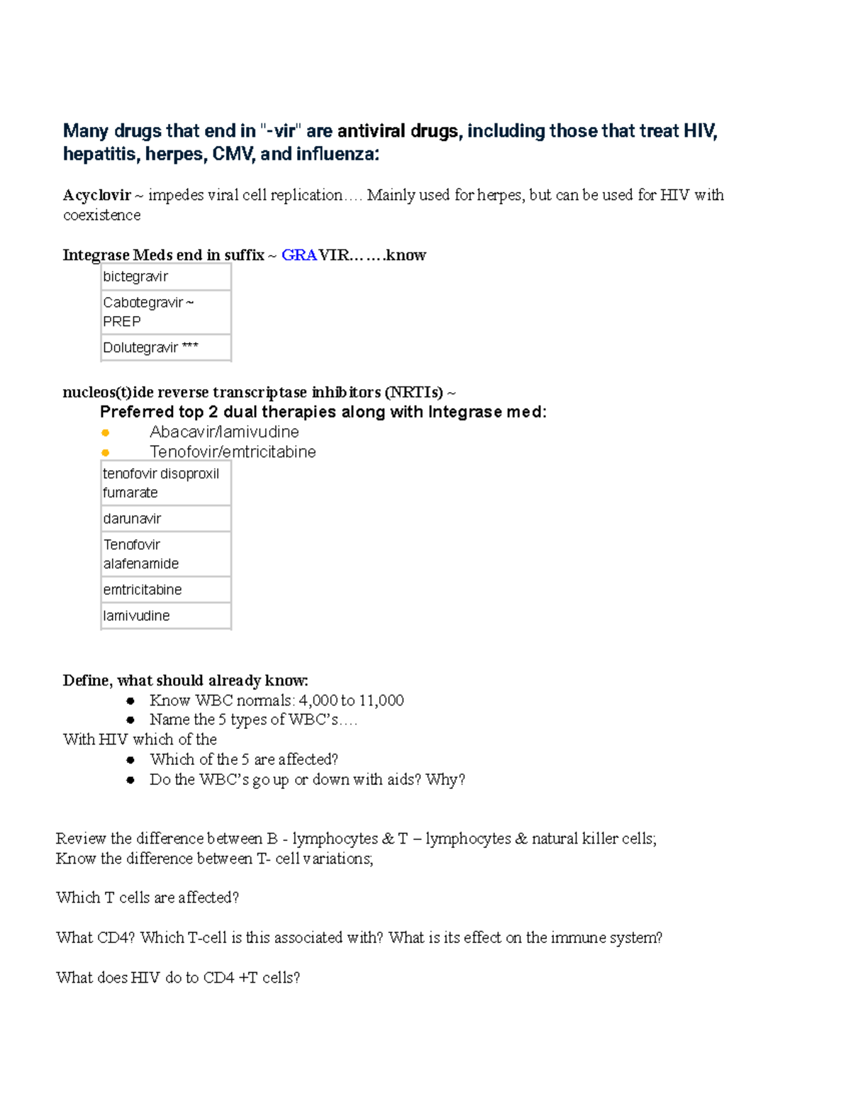 Chapter HIV Study Guide 2023: Antiviral Drugs & Immune Response - Studocu