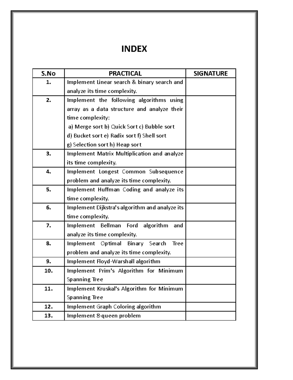 DAA Lab File (1): Practical Implementations & Time Complexity Analysis ...