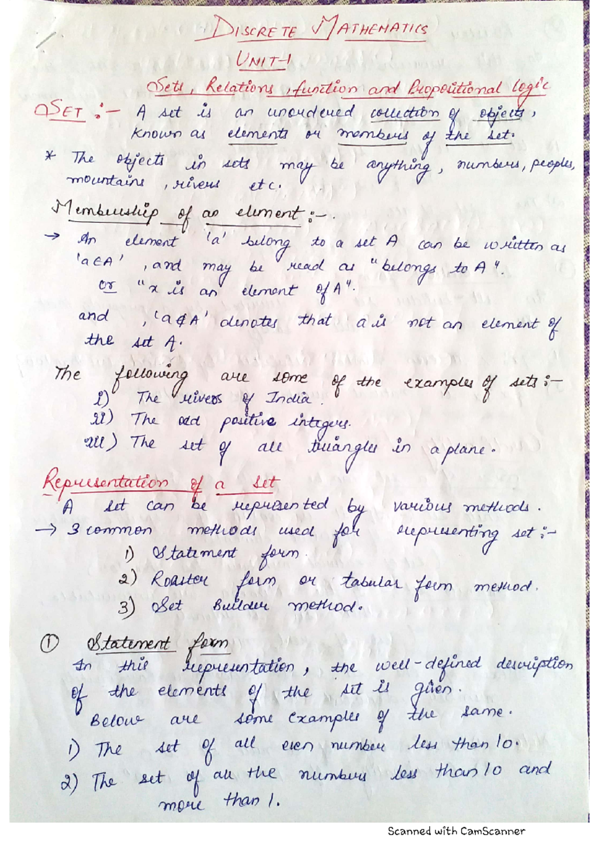 DM101 - Lecture Notes on Sets, Relations, Functions, and Logic - Studocu