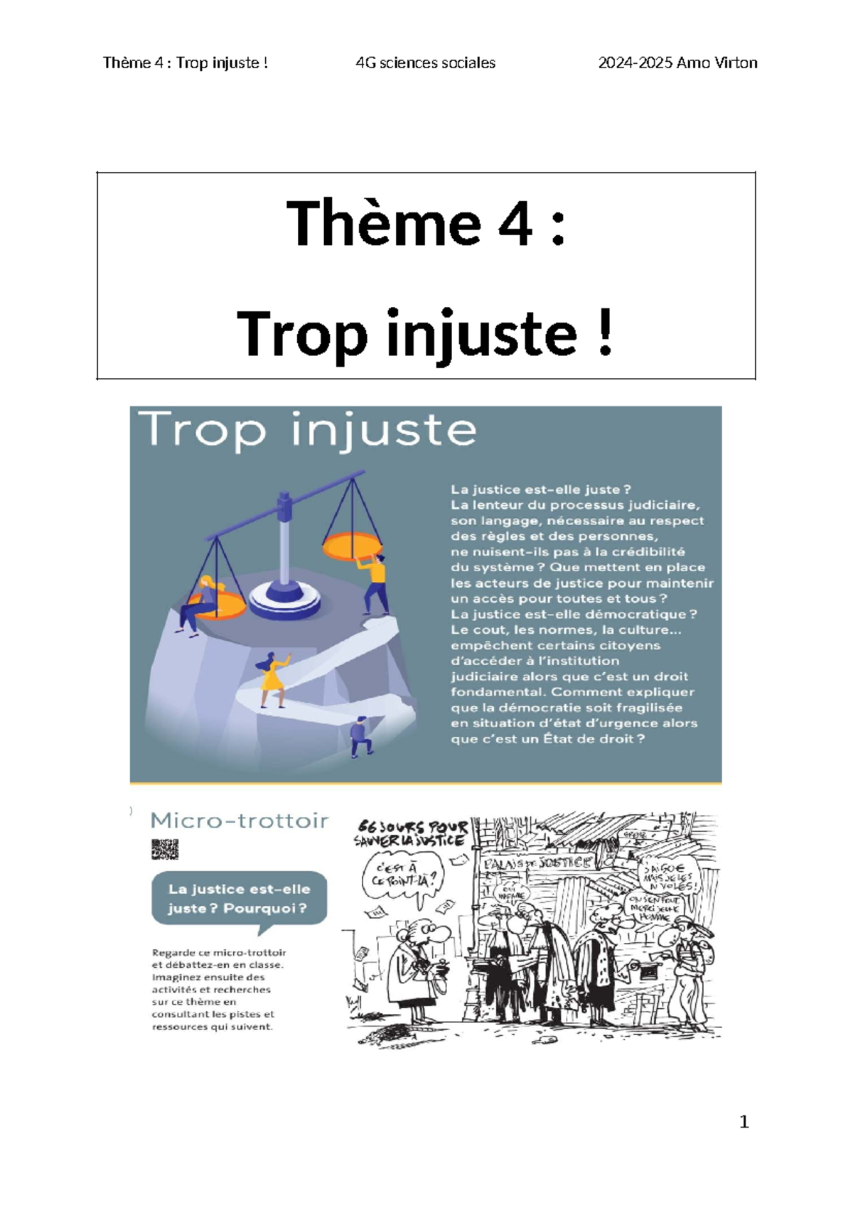 Thème 4 : Trop Injuste ! 4G Sciences Sociales - Analyse et Réflexions ...
