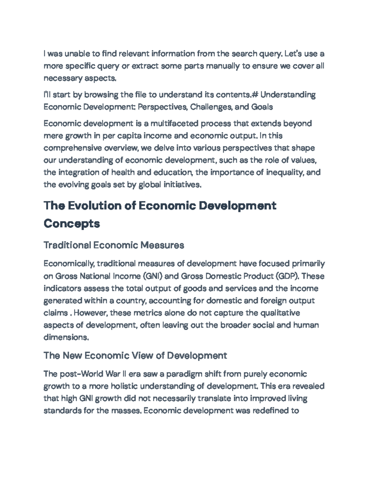 Understanding Economic Development: Perspectives, Challenges, and Goals ...