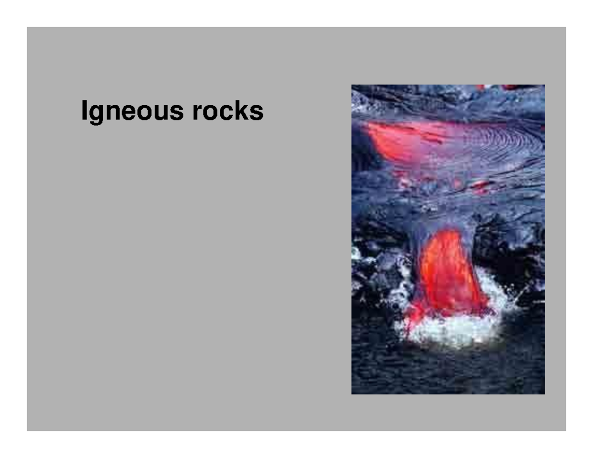 L1 Igneous rocks, Magma, Classification and Composition - Igneous rocks ...