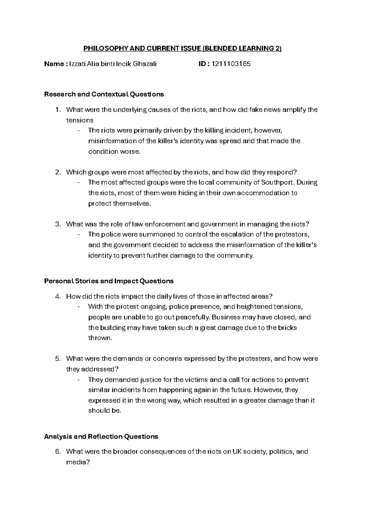 Blended Learning 2 - PHILOSOPHY AND CURRENT ISSUE (BLENDED LEARNING 2 ...