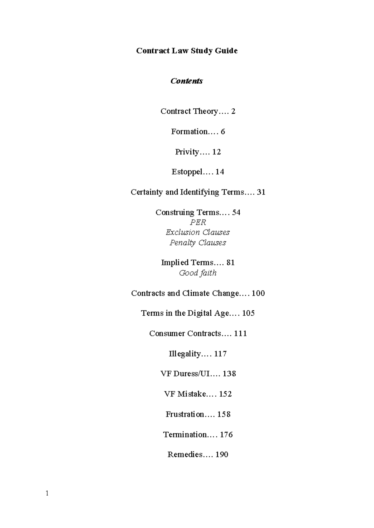 Contract Law Study Guide: Key Concepts & Theories Explored - Studocu