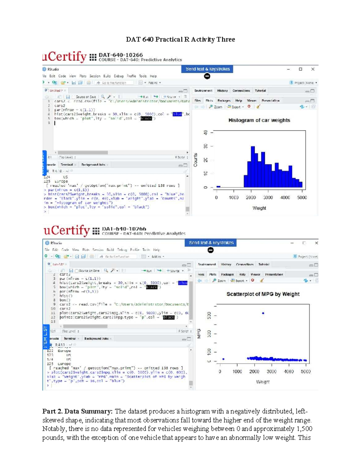 Jasmine DAT 640 Practical R Activity 3: Data Visualization Insights ...