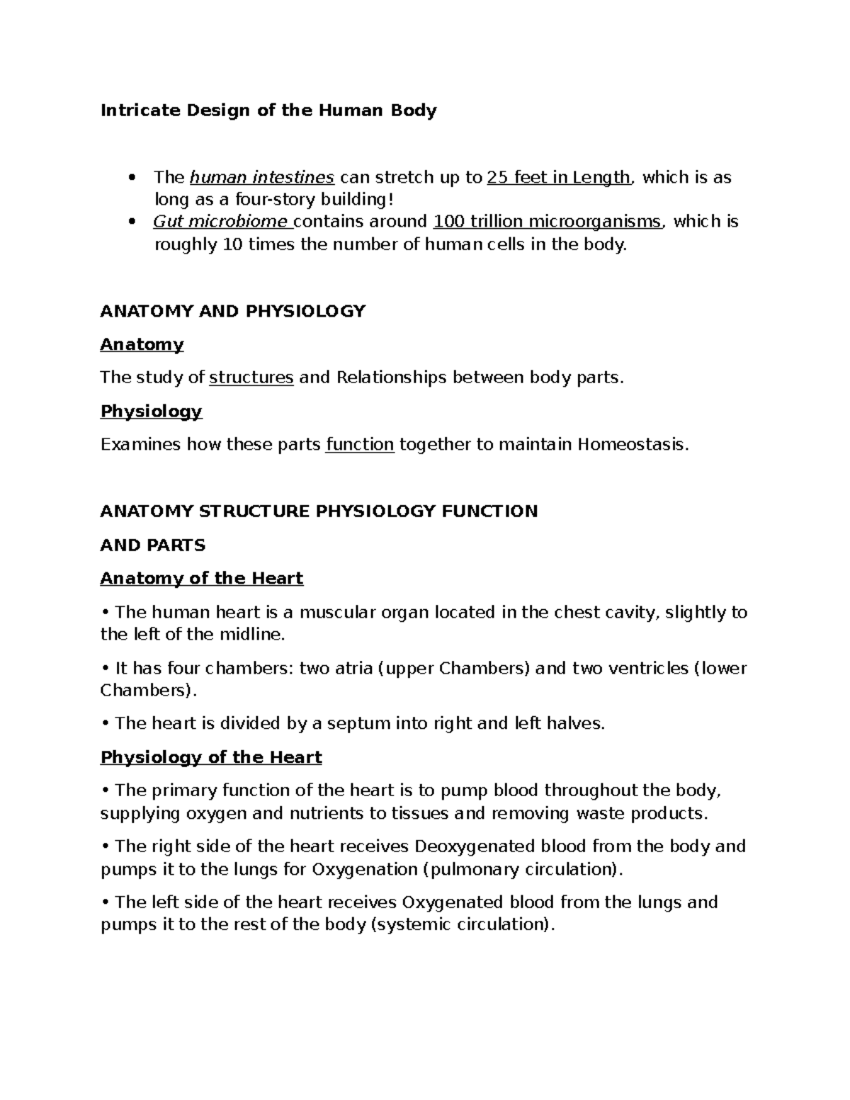 ANAPHY 101: Comprehensive Overview of Human Anatomy & Physiology - Studocu