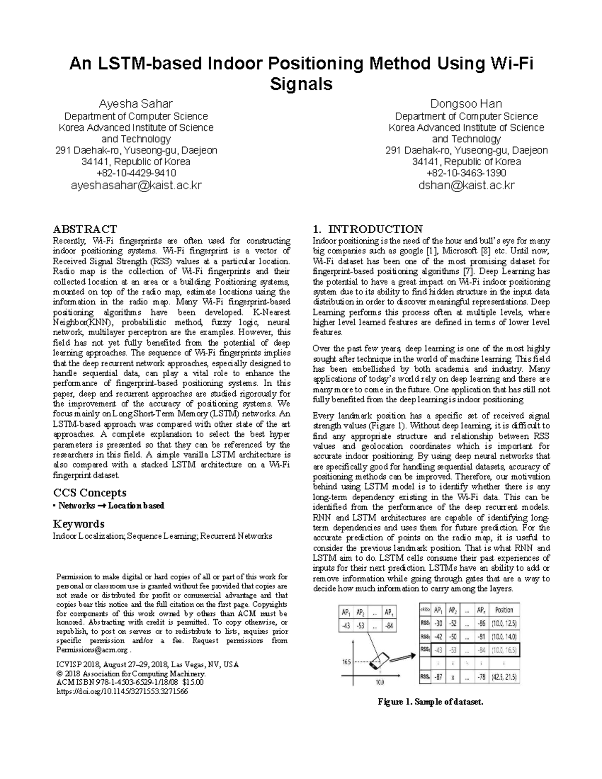 Indoor Positioning Using LSTM Networks: A Deep Learning Approach (CS ...