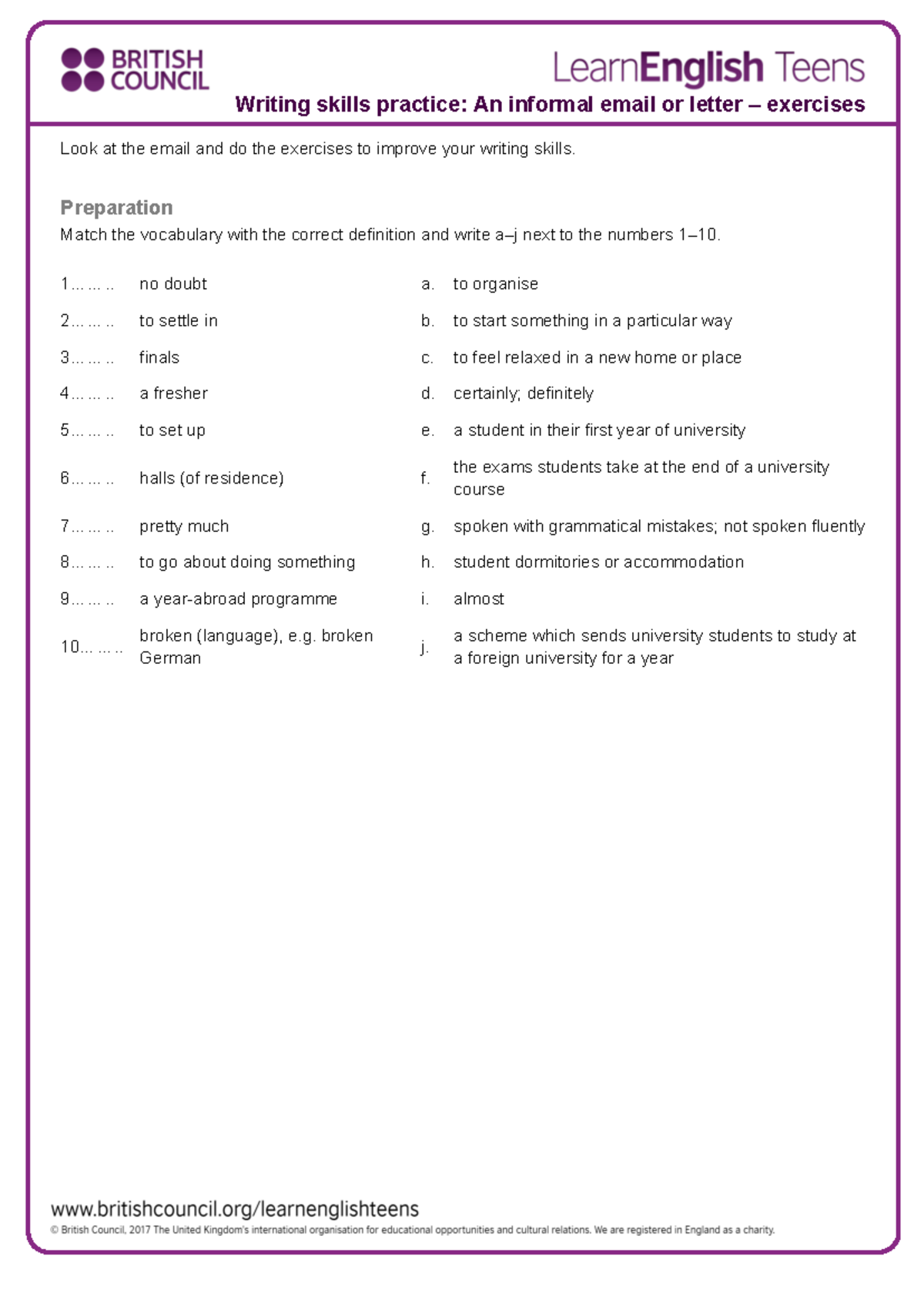 Informal Email Writing Exercises - Enhance Your Skills - Studocu