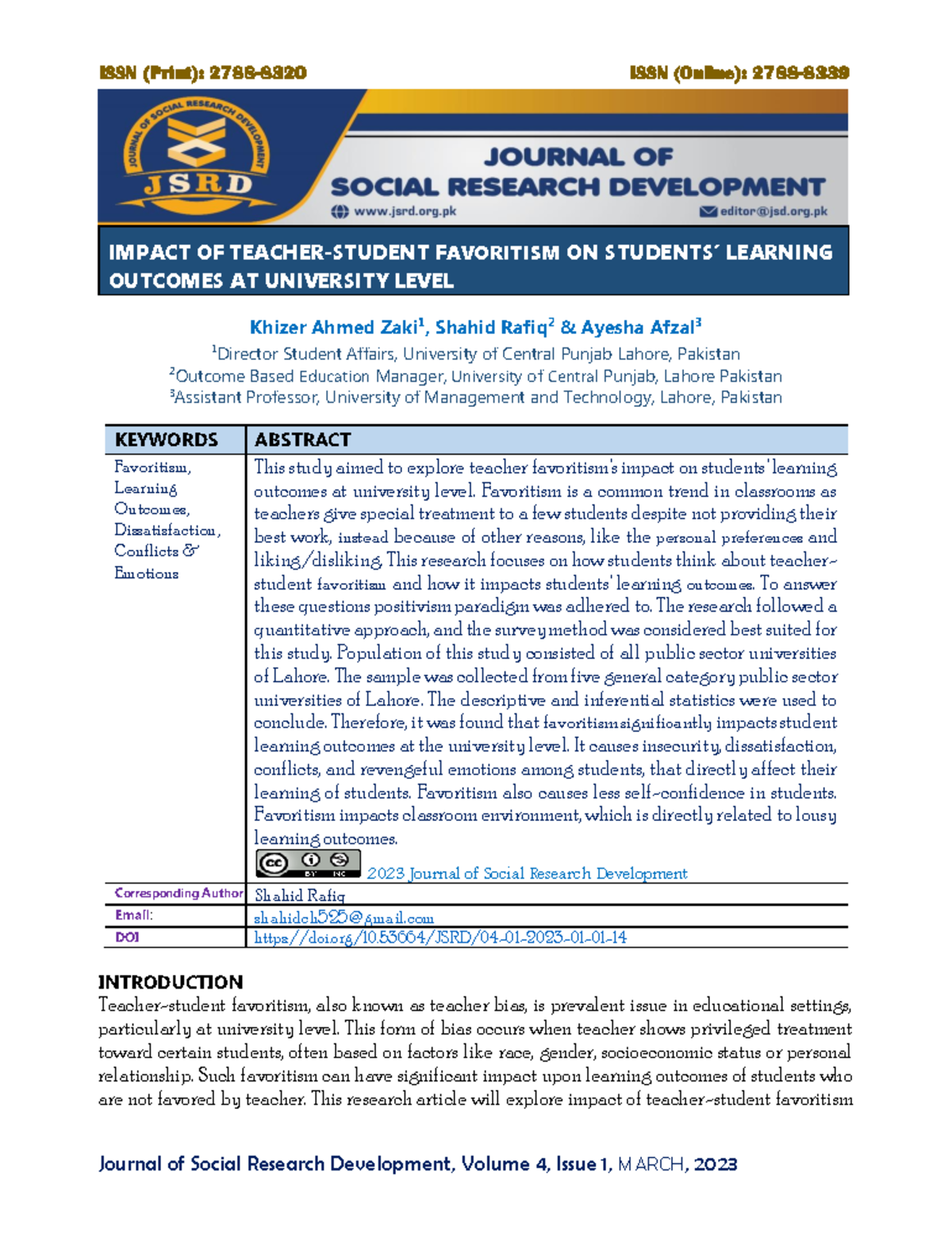 01 +Rafiq + Impact+OF+ Teacher- Student+ Favoritism+ON+ Students ...